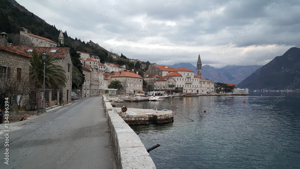 The village Perast in Montenegro