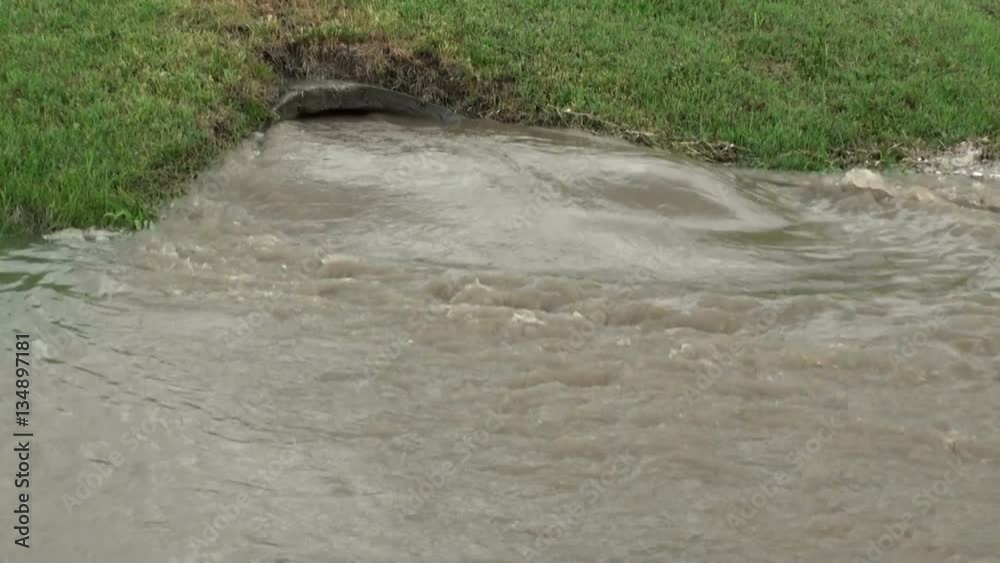 Flooded Culvert at Capacity from Rain