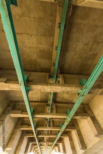 Underside of the Second Severn Crossing, bridge over Bristol Cha photo