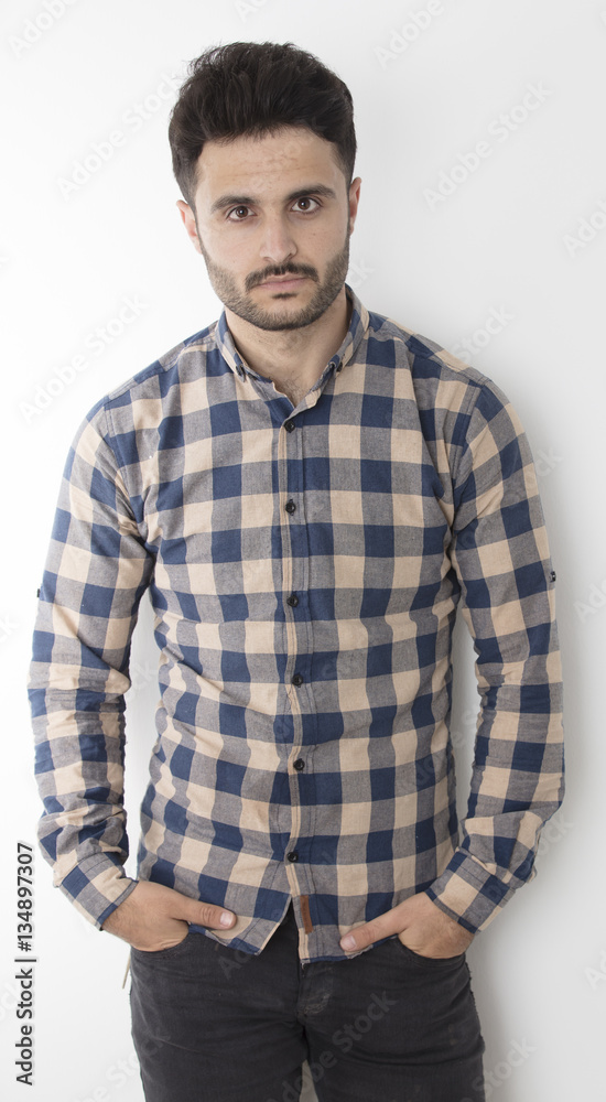 Caucasian boy isolated on white background Caucasian boy isolated on white background
