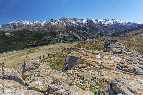 Obraz na płótnie Monte Rotondo Mountain massif in Central Corsica