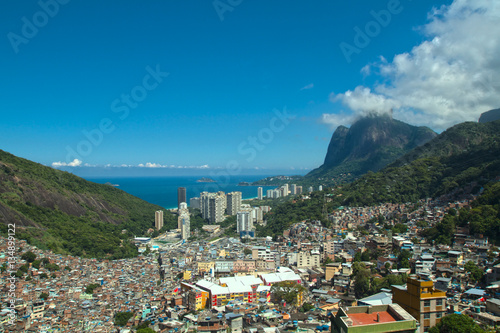 The sprawling favela Rocinha in Rio de Janeiro Brazil  © kwphotog