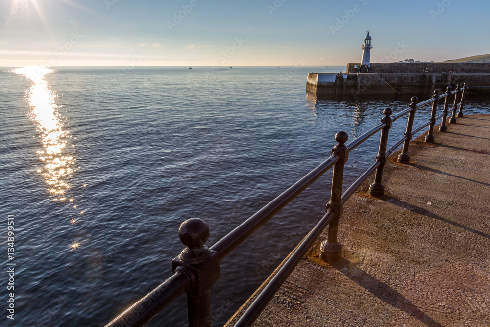 Mevagissey harbour Cornwall UK at sunrise. Mevagissey harbour Cornwall UK at sunrise.