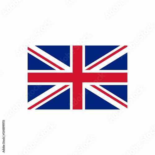 United Kingdom flag vector design isolated on white background .