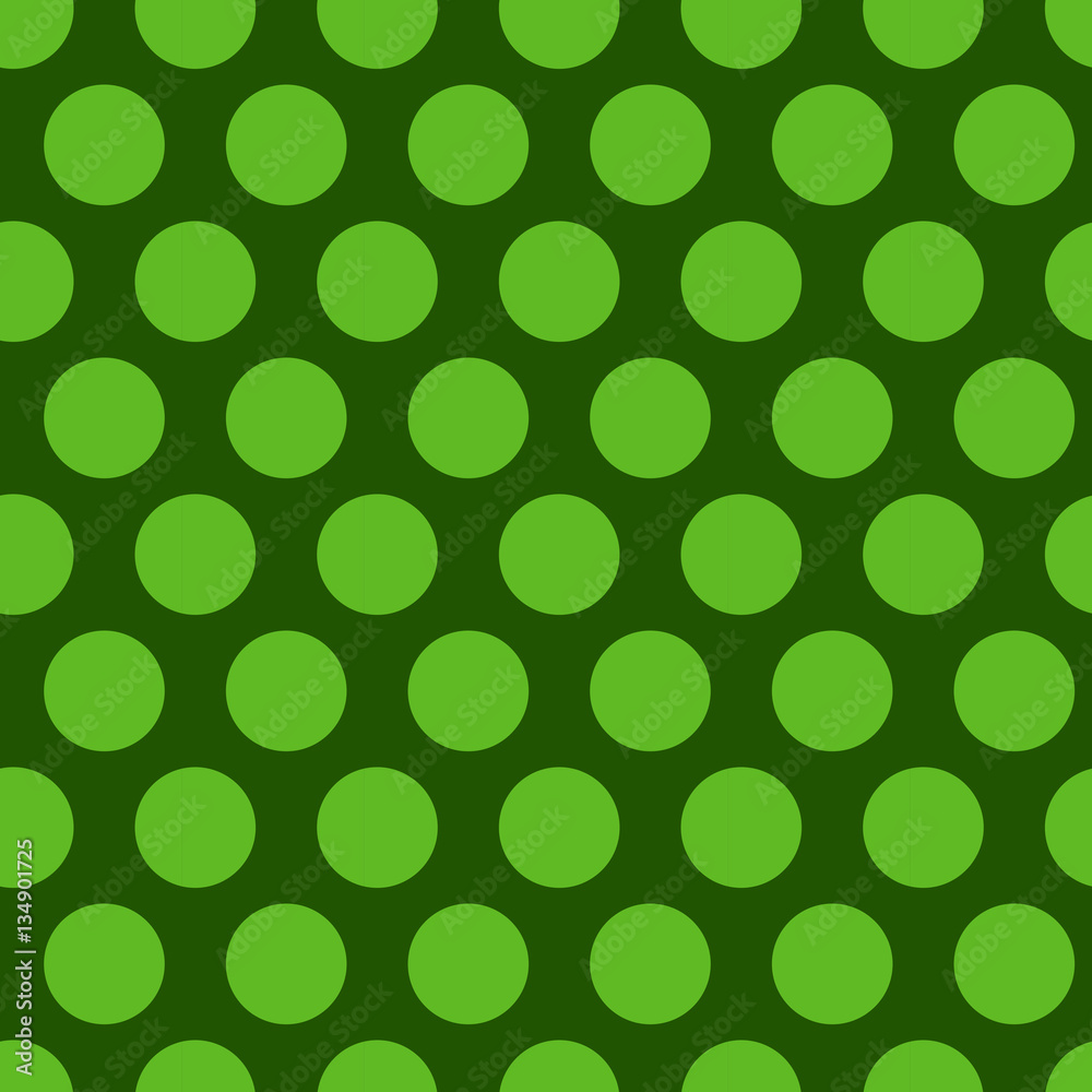Polka dot Green seamless pattern. Endless background texture. Vector illustration