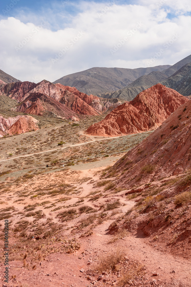 Naklejka premium Hill of seven colours in Purmamarca (Argentina)