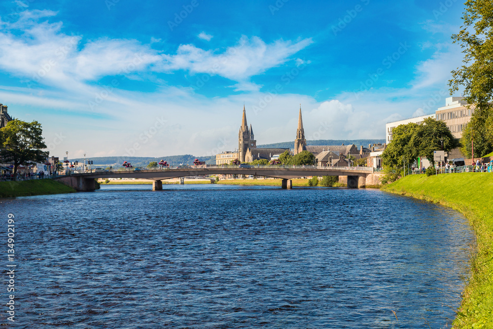 Obraz premium Cityscape of Inverness, Scotland