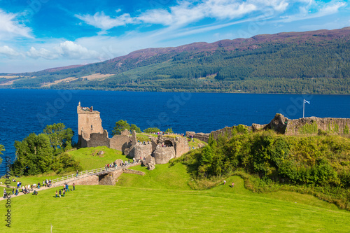 Urquhart Castle along Loch Ness lake