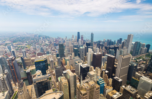 Panorama view of downtown Chicago