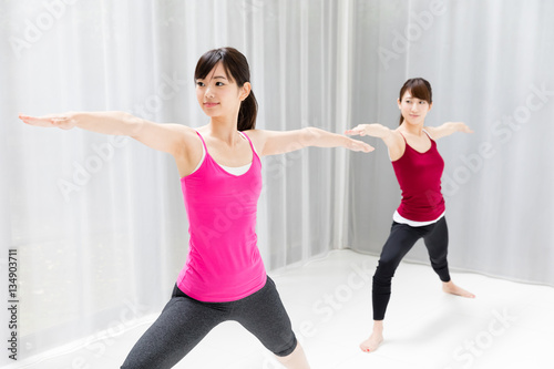 attractive asian women exercising