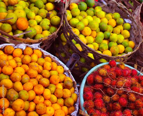 Fruit market in Indonesia