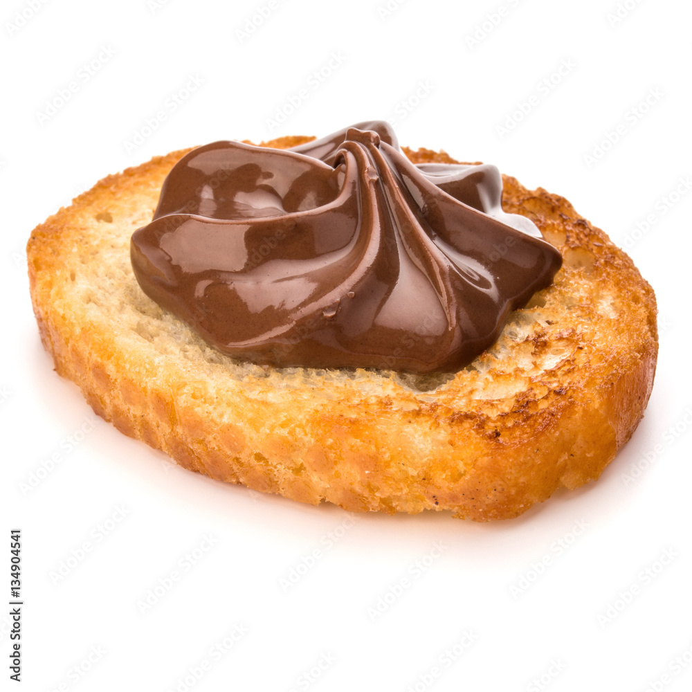 sandwich with chocolate cream isolated on white background cutou sandwich with chocolate cream isolated on white background cutou