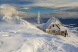 Winter mountain scenery in Bieszczady mountains, South Eastern Poland