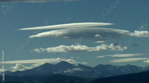 Long's Peak Lenticular Clouds in Colorado photo