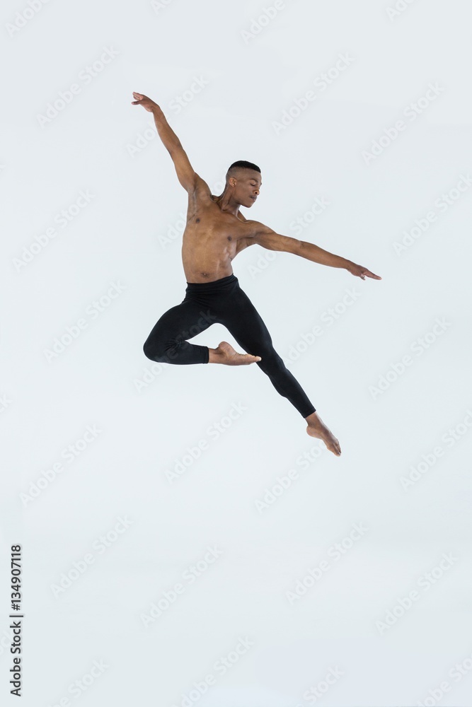 Ballerino practicing ballet dance