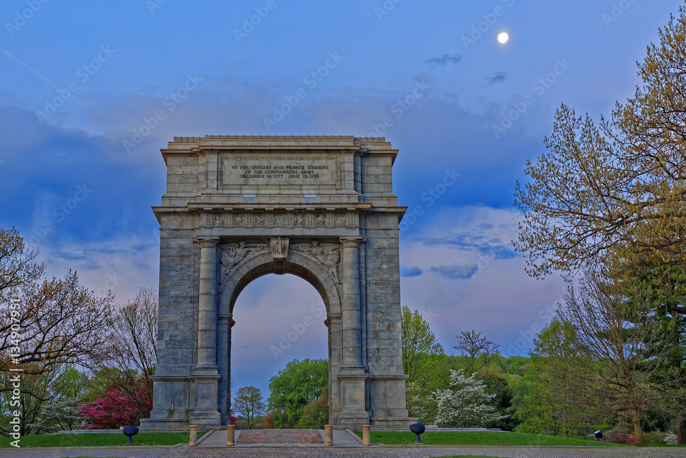 Valley Forge National Memorial Arch at Dawn
