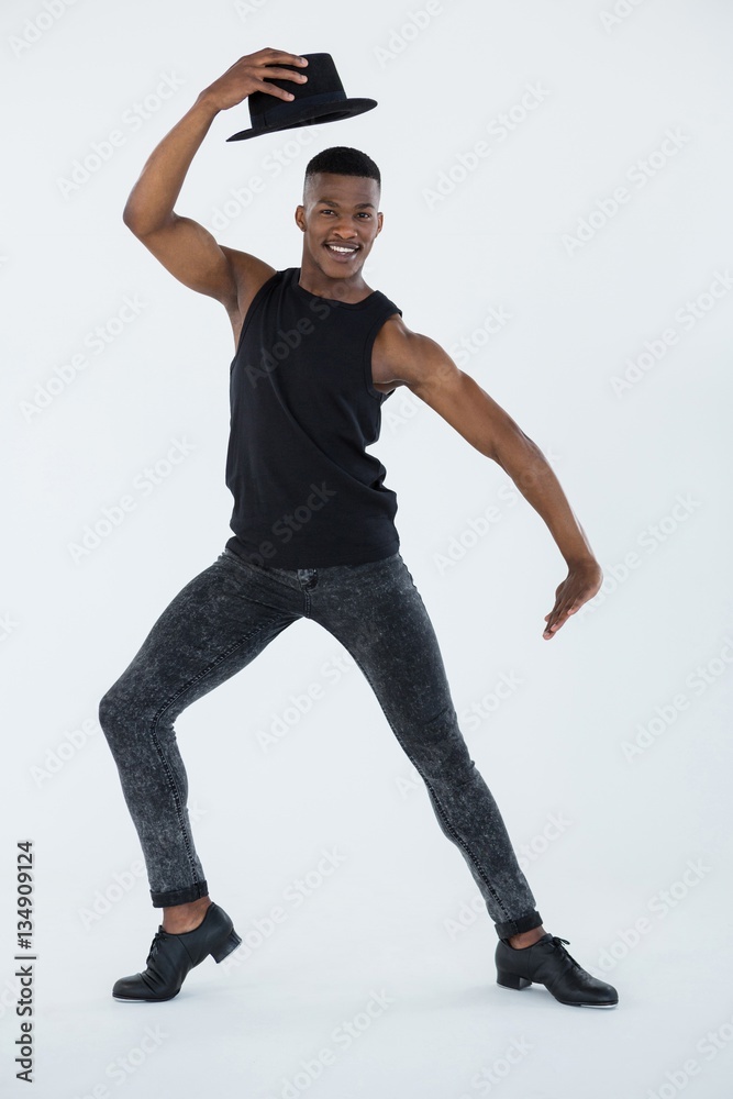 Portrait of dancer practicing dance Portrait of dancer practicing dance