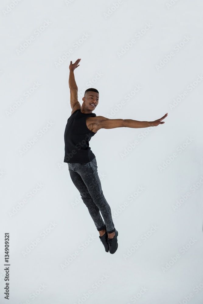 Dancer practising dance Dancer practising dance