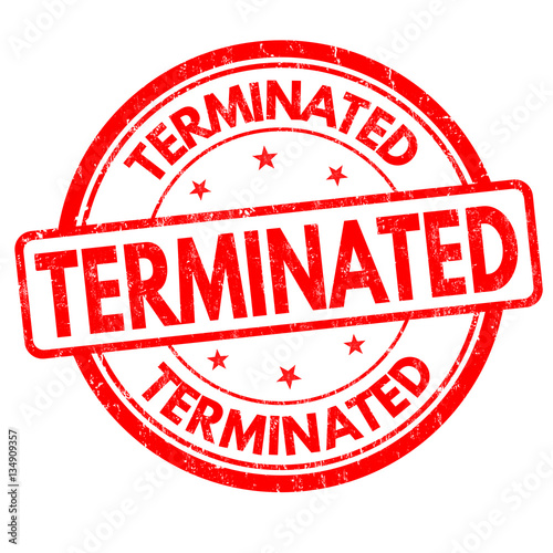 Terminated sign or stamp