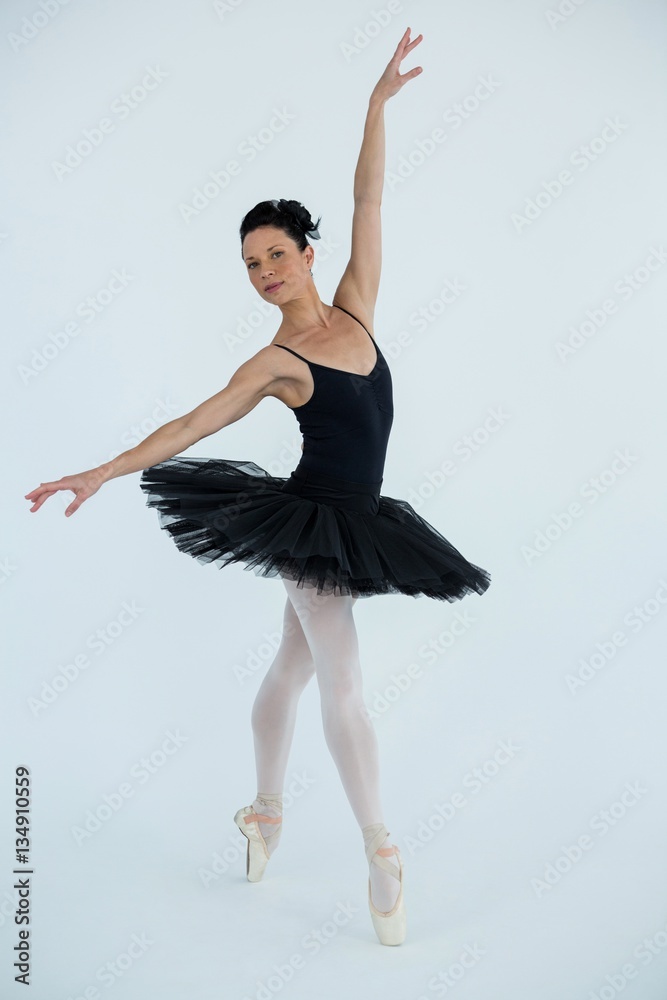 Portrait of ballerina practicing ballet dance Portrait of ballerina practicing ballet dance