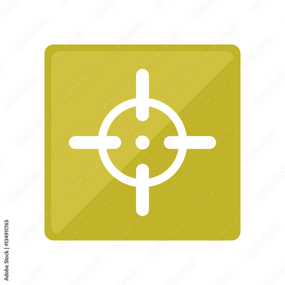 Symbol of aim to fire the gun accurately, vector illustration Symbol of aim to fire the gun accurately, vector illustration
