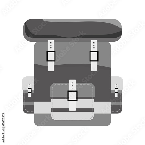 Military army contour bagpack icon image, vector illustration