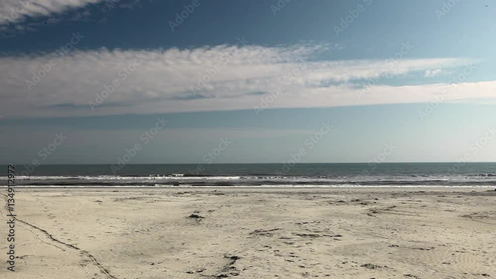 Lonely Beach on Sunny Winter Day Lonely Beach on Sunny Winter Day