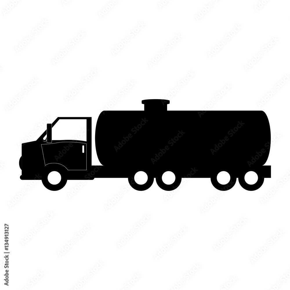 Black tank car for gasoline image, vector illustration design