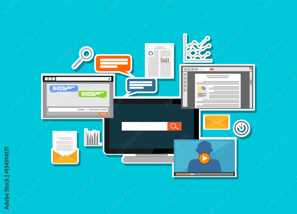 Digital content and internet content. Digital marketing concept. Technology background. Digital content and internet content. Digital marketing concept. Technology background.
