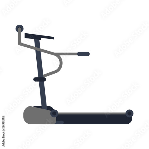 gym machine equipment over white background. colorful design. vector illustration