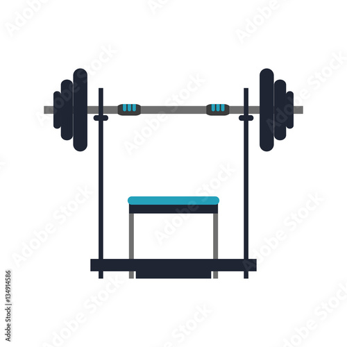 dumbbells gym equipment over white background. colorful design. vector illustration