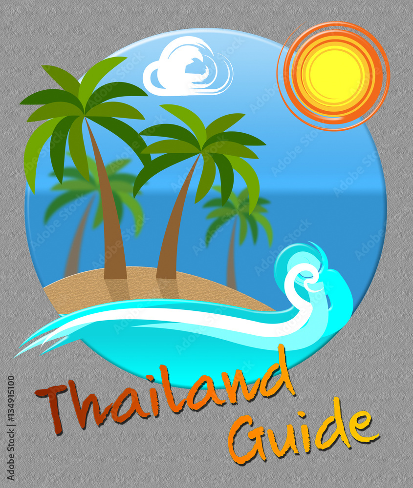 Thailand Guide Means Asian Tourist Guidebook Holiday