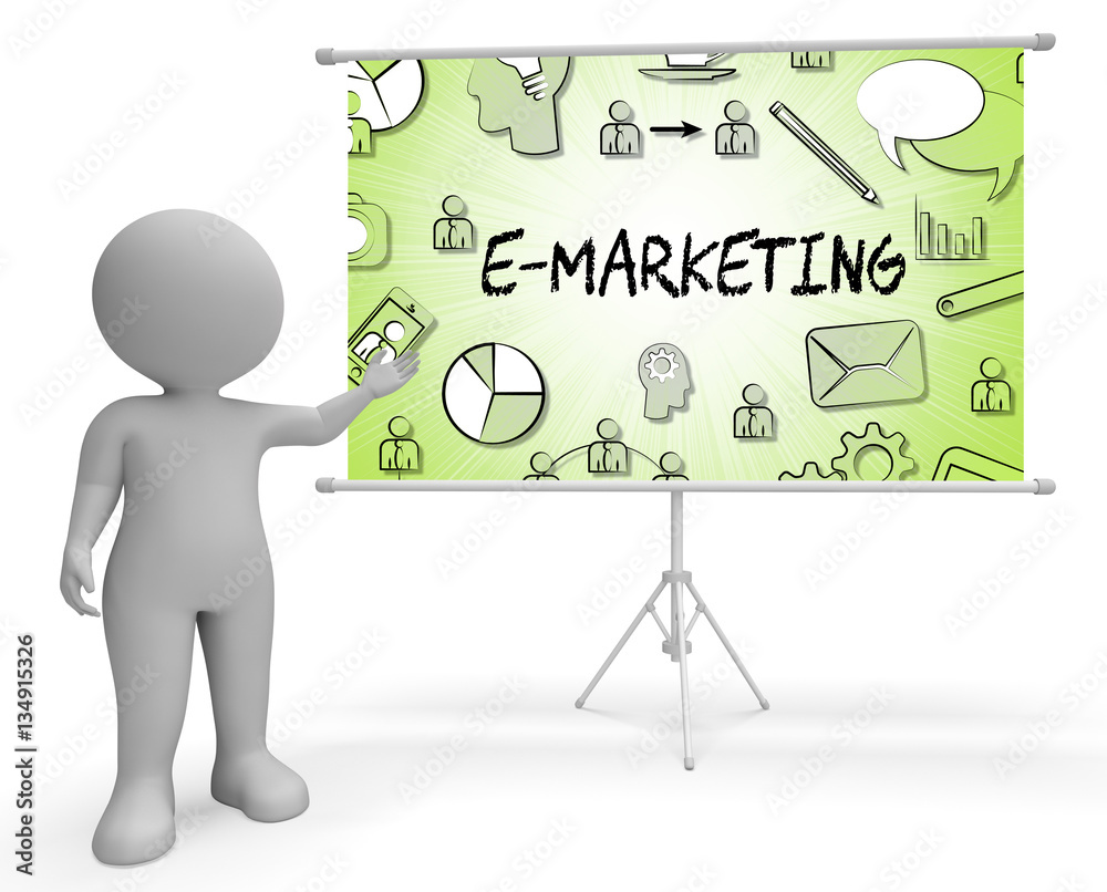 Emarketing Icons Represents Internet Promotions 3d Rendering Emarketing Icons Represents Internet Promotions 3d Rendering