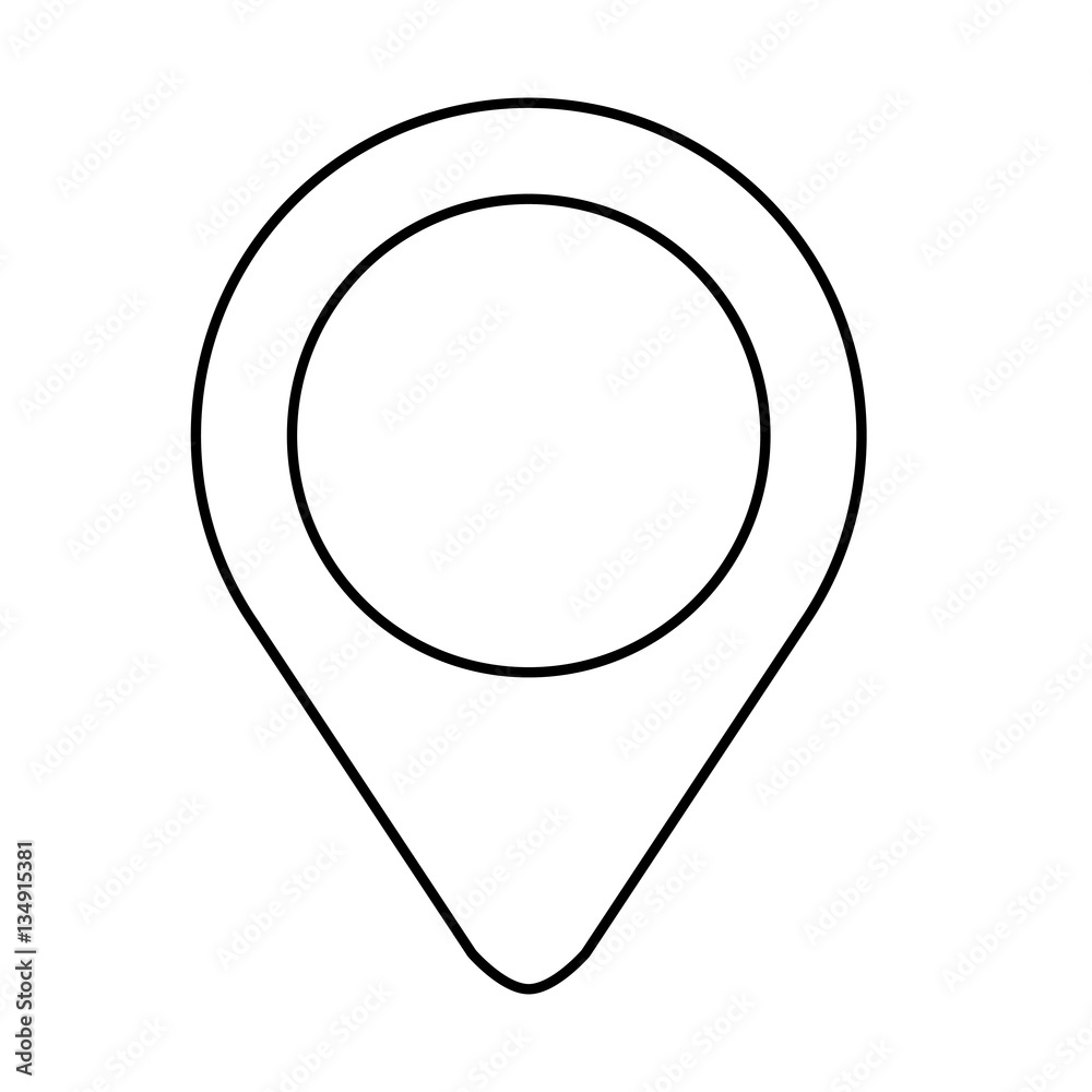 White symbol location guide icon design, vector illustration White symbol location guide icon design, vector illustration