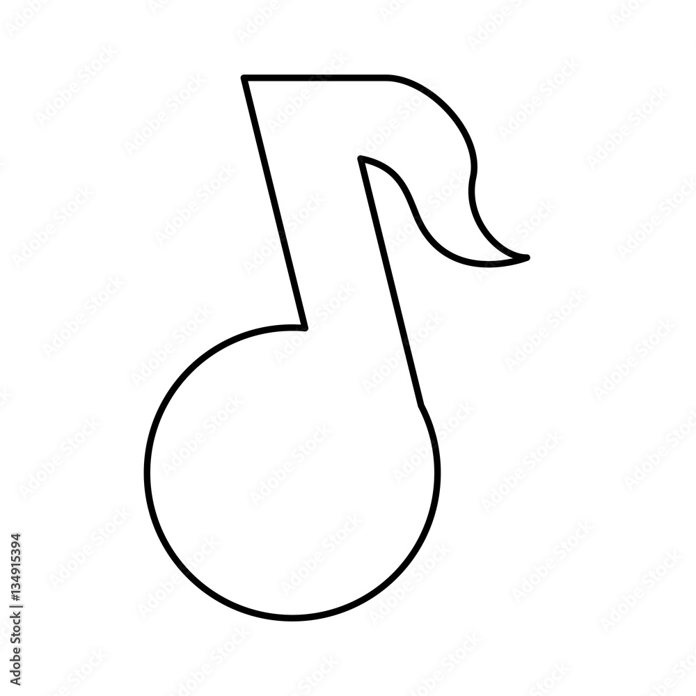 White music symbol icon design, vector illustration image White music symbol icon design, vector illustration image