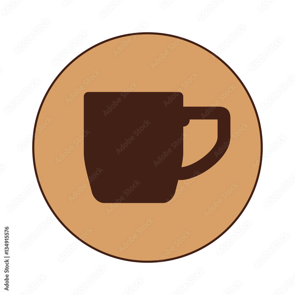 Dark brown cuppa design image, vector illustration Dark brown cuppa design image, vector illustration