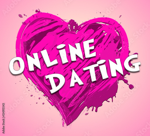 Online Dating Represents Find Love 3d Illustration
