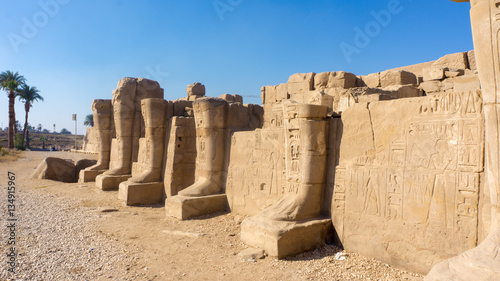 Egyptian ancient temple statues