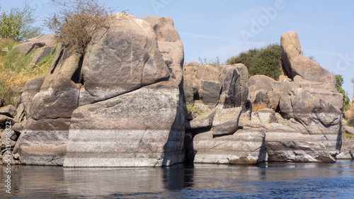 Egypt Nile cruise, a nice view from the boat to shore