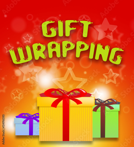 Gift Wrapping Shows Present Wrapped 3d Illustration