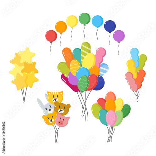 Balloons vector set.