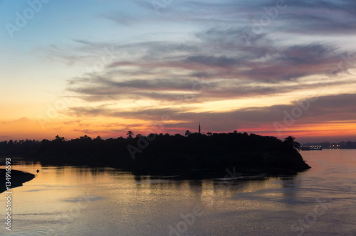 Watching sunset in Egypt river Nile © Максим Борисов