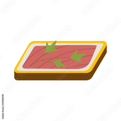 Breakfast sandwich white bread toast vector.