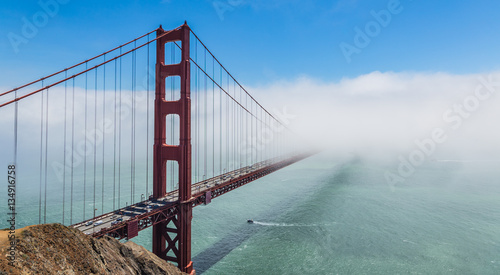 Golden Gate Bridge With Fog