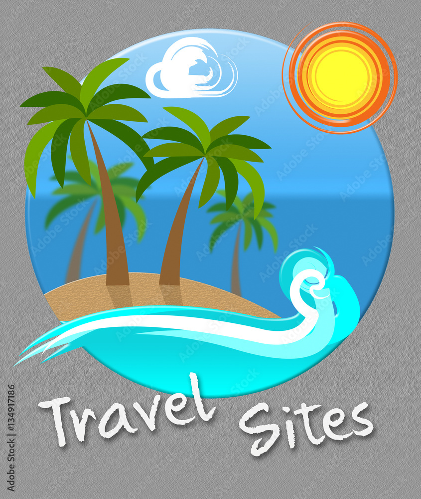 Travel Sites Indicates Tours Website And Trips