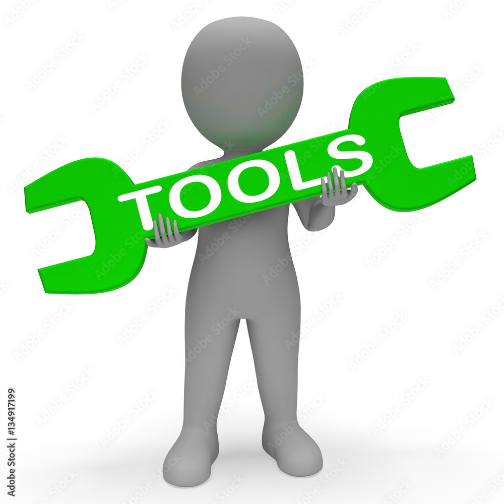 Tools Spanner Indicates Mend Repairs 3d Rendering Tools Spanner Indicates Mend Repairs 3d Rendering