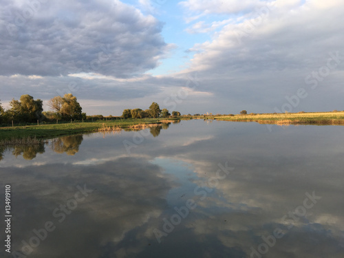 Lake at Hortob  gy National Park