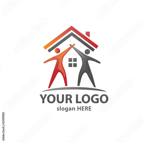 Care Home Creative And Symbolic neighborhood Logo Design Illustration
