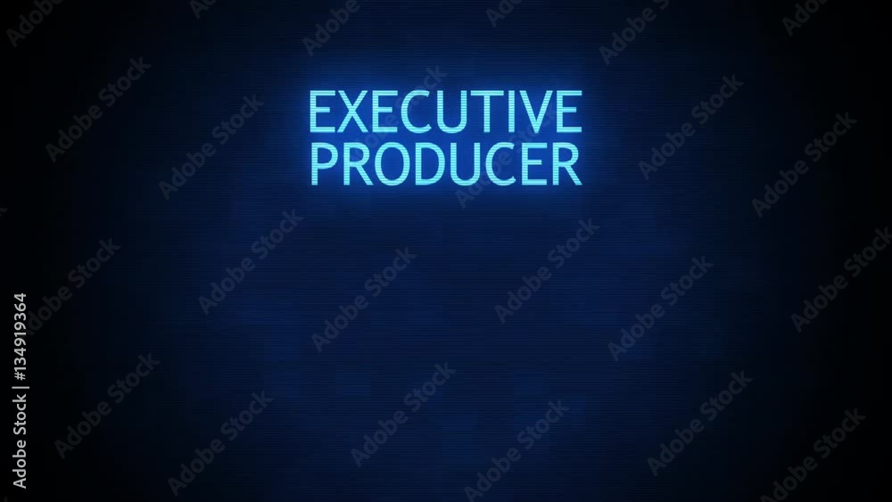 Futuristic Movie Credit with room for name - Executive Producer Glitch