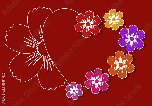 Template for love card